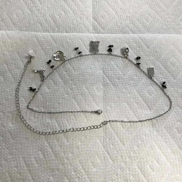 “All Hallows Eve" Handmade Silver Halloween Charm Necklace Haunted House Pumpkin - Picture 12 of 15